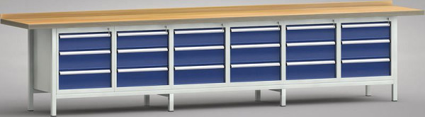 Etabli standard KLW - 4000 x 700 x 840 mm L x P x H, WS550N-4000M40-E1661