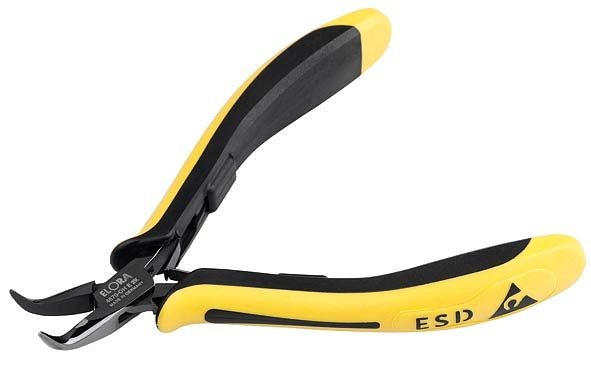 Pince à bec effilé électronique ELORA ESD avec surface de préhension lisse, 4670-OH E 2K, 4670050001000