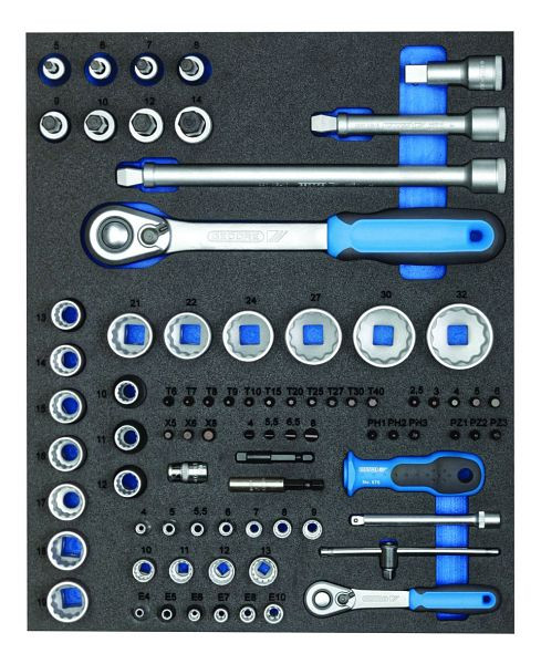 Assortiment de clés à douille GEDORE 1/4"+1/2", 2957191