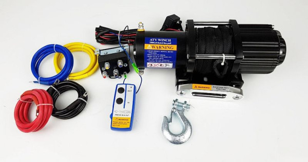 Treuil professionnel Berger & Schröter 12 V, 3150 kg corde synthétique, 31766