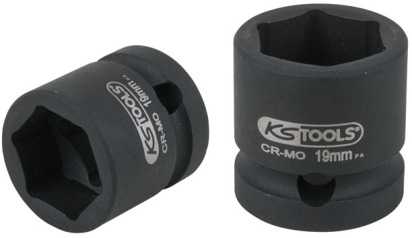 KS Tools Douille à chocs hexagonale 1/2", extra courte, 19,0 mm, 515.0067
