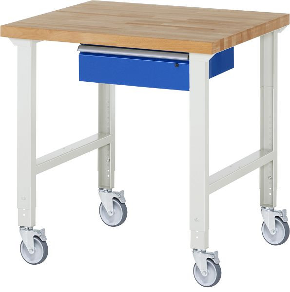 Etabli mobile RAU (réglable en hauteur) 7001A1, 1000x900x950-1000mm, 4 roulettes pivotantes, 05-7001A1-109B4H4.11