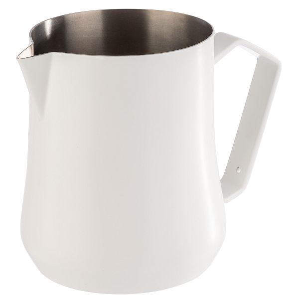 Pichet à lait / universel APS, Ø 9,5 x 11,5 cm, inox 18/10, blanc, revêtement par poudre, 0,75 litre, 10362