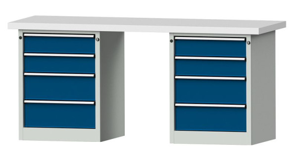 Établis ANKE Établi combiné, modèle 840 V, 2000 x 700 x 900 mm, RAL 7035/5010, KSP 50 mm, 415.103