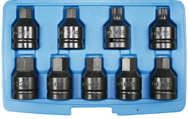 Embouts de tournevis SW-Stahl IMPACT, 3/4", six pans creux, 9 pièces, 07942L