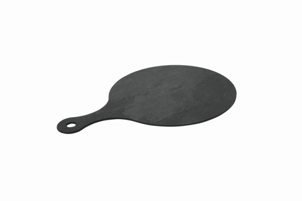 Plateau de présentation Schneider "Ardoise" rond avec poignée, 320 x 465 x 6 mm, 225140