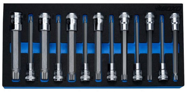 Jeu d'embouts Boxo Torx, longs, 1/2", 13 pièces, UE : 10 pièces, BX330-2