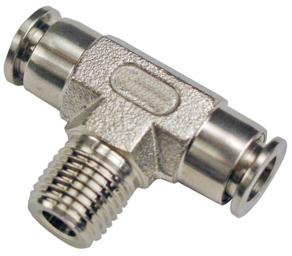temporisateur BS-TEk-6-1/8-VA, raccord vissé en T, conique, acier inoxydable, tuyau Ø : 6 mm, filetage : 1/8'', UE : 10 pièces, 03020076