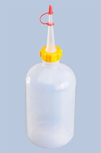 Flacon doseur DENIOS en plastique, volume 500 ml, couleur naturelle ronde, paquet de 24, 308423