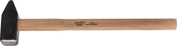 Masse Hazet, particulièrement sûre grâce au double calage (1 coin annulaire + 1 coin bois) manche hickory DIN 1042, dimensions / longueur : 600 mm, 2139-1