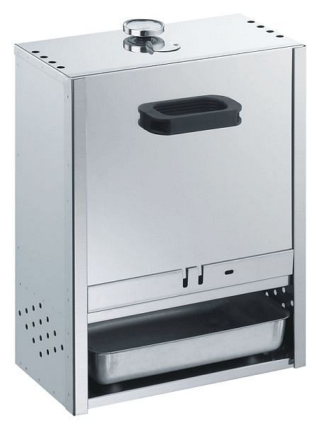 Four à fumer Peetz en acier inoxydable avec glissière, HxLxP: 50cm x 39cm x 28cm, 15029