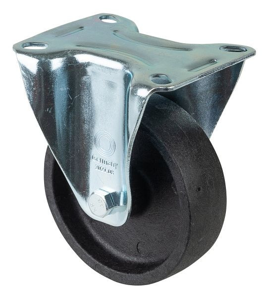 Roulettes BS pour boulangerie, roulette fixe, largeur de roue 35 mm, roue Ø 100 mm, capacité de charge 150 kg, résine phénolique, roulement lisse, lot de 2, L410.B22.100