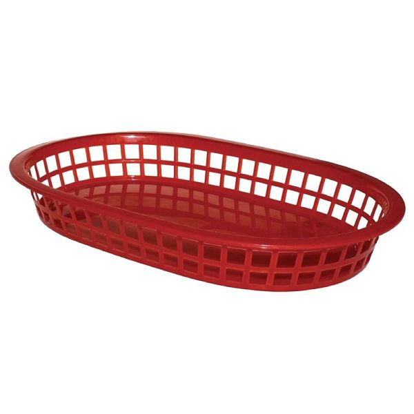 OLYMPIA paniers de service ovales plastique rouge, UE: 6 pièces, GH967
