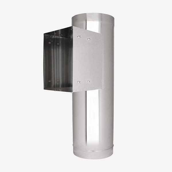 Tube de goulotte de porte HKW - acier inoxydable Ø 285 mm - rectangulaire, 90905