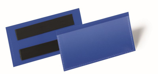 Pochette pour étiquettes magnétique DURABLE 100x38mm, bleu foncé, paquet de 50, 174107
