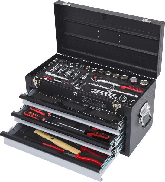 KS Tools 1/4"+1/2" CHROMEplus jeu d'outils universels, 99 pièces en pouces, 918.0150