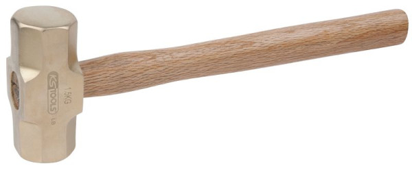 KS Tools Marteau de mine BRONZEplus 1000 g, avec manche en hickory, 963.2080