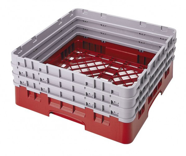 Panier de rinçage Cambro Panier de base Camrack® avec 3 rallonges, Couleur : Rouge, BR712163