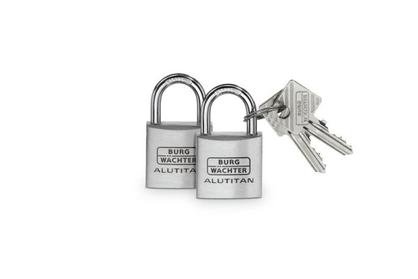 BURG-WÄCHTER lot de 2 - cadenas à cylindre DUO 770 30 SB, HxLxP (extérieur) : 51,4 x 30 x 13 mm, UE : 20 pièces (10x jeux de 2), 36151