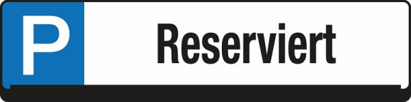 Panneau de réservation de stationnement Eichner, texte : réservé, 9219-00268