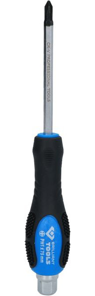 Tournevis Phillips Brilliant Tools avec capuchon anti-impact, PH1, BT034808