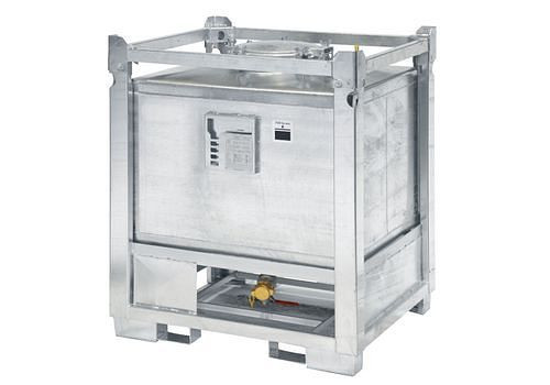 Réservoir DENIOS ASF avec sortie au sol, volume de 445 litres, galvanisé à chaud, 117-956