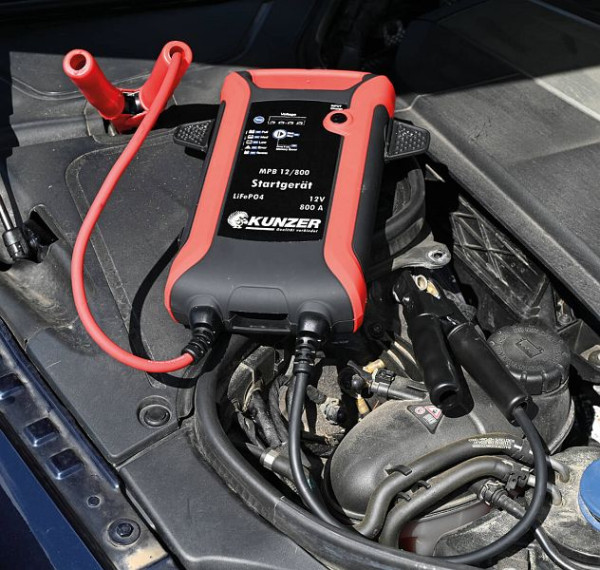 Kunzer Dispositif de démarrage professionnel nouvelle génération LifePo4 12V 4000/800A, MPB 12/800