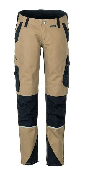 Pantalon femme Planam Norit, sable/noir, taille 40, 6413040