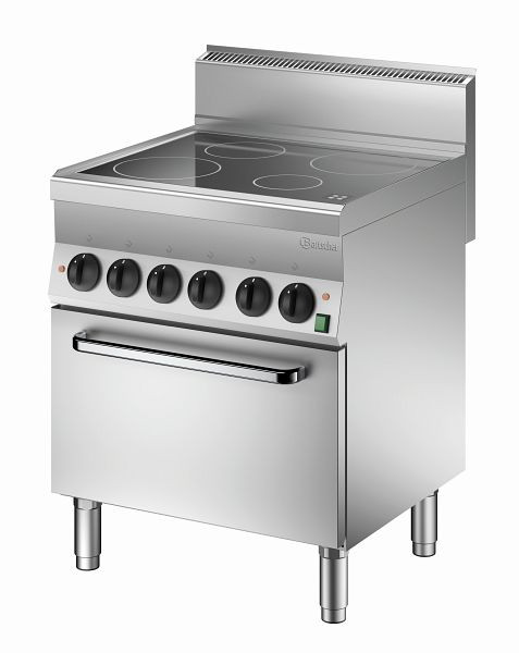 Cuisinière électrique Bartscher 650, B700, 4 champs, four électrique, 115059