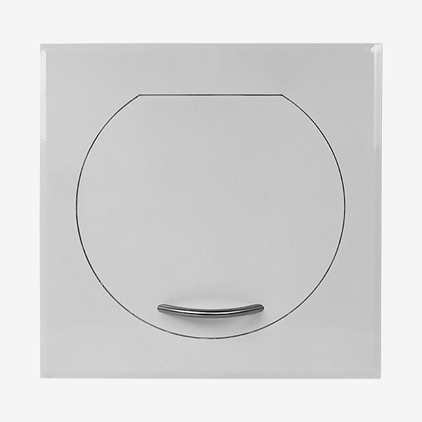 Porte d'insertion HKW STYLO SQUARE, blanc Ø 300 mm, goulotte à linge, 9705