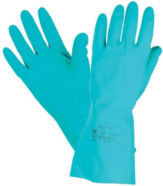 Gants de protection chimique en nitrile Hase Safety CE CAT III, taille : 8, UE : 12 paires, 175000-8