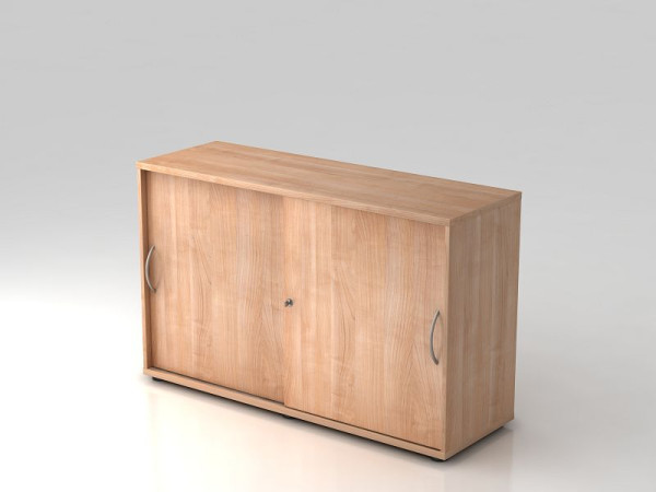 Armoire à portes coulissantes Hammerbacher 2OH 120 cm poignée arquée noyer/noyer, 120x40x74,8 cm (LxPxH), V1752S/N/N/BM