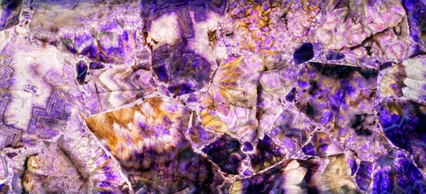 rutec Projekt pour VARDAflex Wallpaper 480x220x20mm, pierre naturelle, améthyste, violet, élément de design blanc, PCFAME