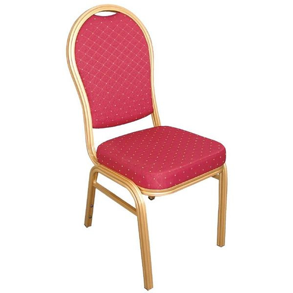 Chaises de banquet Bolero avec dossier rond rouge, UE: 4 pièces, U525