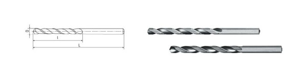 ELMAG Foret hélicoïdal HSS DIN 340, Ø 5,0 mm (long), 70608