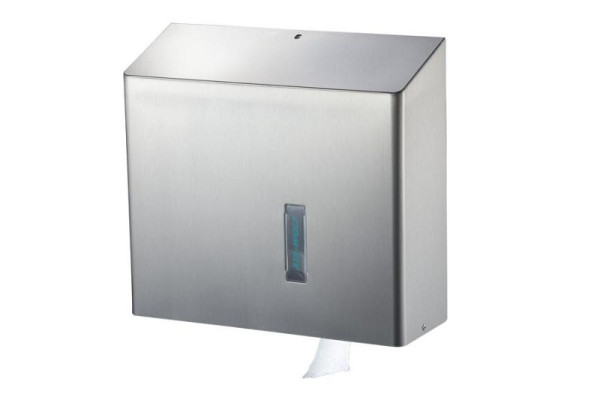 Distributeur de rouleaux duplex Air Wolf, série Omega, H x L x P : 350 x 377 x 133 mm, acier inoxydable revêtu, 29-038