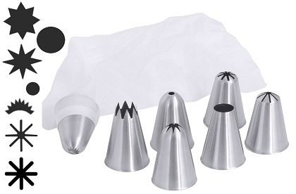 Jeu de douilles à douille Contacto avec 7 douilles et poche à douille, 1711/007