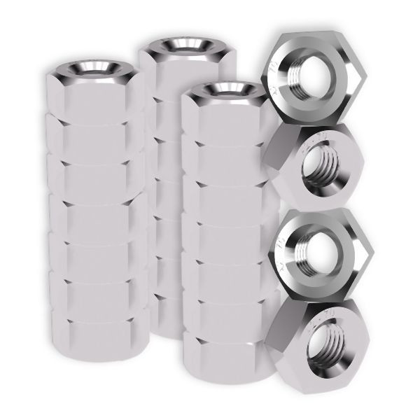 Ecrous en acier inoxydable Offgridtec M4 - DIN 934/ISO 4032 A2 V2A - 25 pièces, 8-01-017870-001