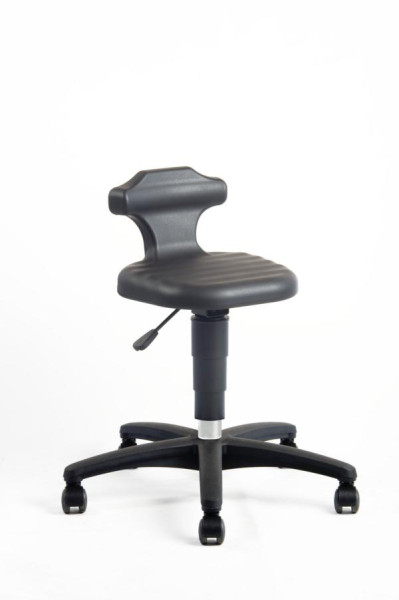 bimos Flex avec roues, mousse PU noire, hauteur d'assise 450-650 mm, 9408-2000