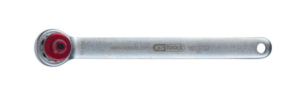 Clé de purge de frein KS Tools, extra courte, 11 mm, rouge, 160.0733