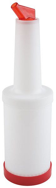 Flacon doseur/conservateur APS, transparent, Ø 9 cm, hauteur : 33 cm, 0,85 litre, polypropylène, 4 pièces, 93147