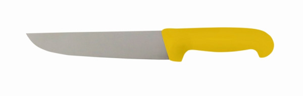 Couteau d'abattage Schneider, longueur de lame 240 mm, manche jaune, 268424