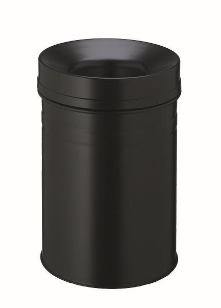 Corbeille à papier DURABLE Safe+ ronde 15 litres, noire, 332501
