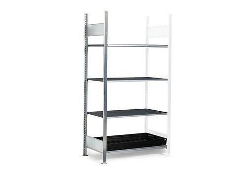 Rayonnage pour produits dangereux DENIOS GKG 1060 pro, grille PE, 1012 x 637 x 2000, baie supplémentaire, 273-922