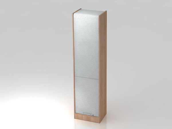 Armoire à volets roulants Hammerbacher verticale 50 cm, poignée de garde-corps 5OH noyer/argent, 50x40x200,4 cm (LxPxH), VSET50/N/S/RE