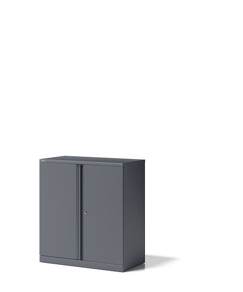 Armoire à portes battantes Bisley Essentials, avec 1 étagère pour 2 hauteurs de dossiers, gris anthracite, YECB09101S634