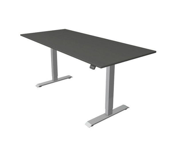 Table compacte Kerkmann L 1800 x P 800 mm, réglable en hauteur électriquement de 740 à 1230 mm, anthracite, 10227913