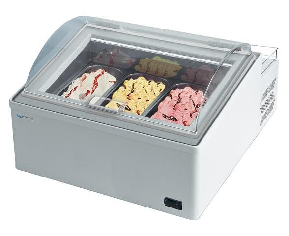 Vitrine mobile pour glaces gel-o-mat, modèle Icepoint 3, 6x2,5 ou 3 x 5 litres, 2460.3.0