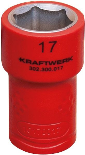 Kraftwerk Douille d'électricien 3/8" 17 mm VDE, 302.300.017