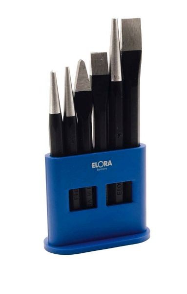 Ensemble burin et tournevis ELORA dans un support en plastique, 6 pièces, 266KS, 0266500627000